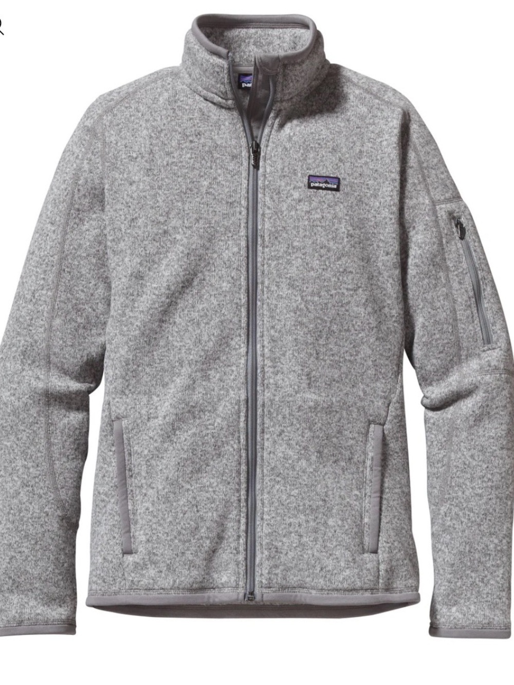 Patagonia Light Gray Heather Full-Zip Fleece Jacket
